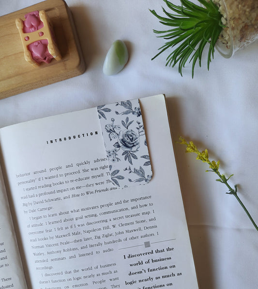 Blue Rose - Magnetic Bookmark.