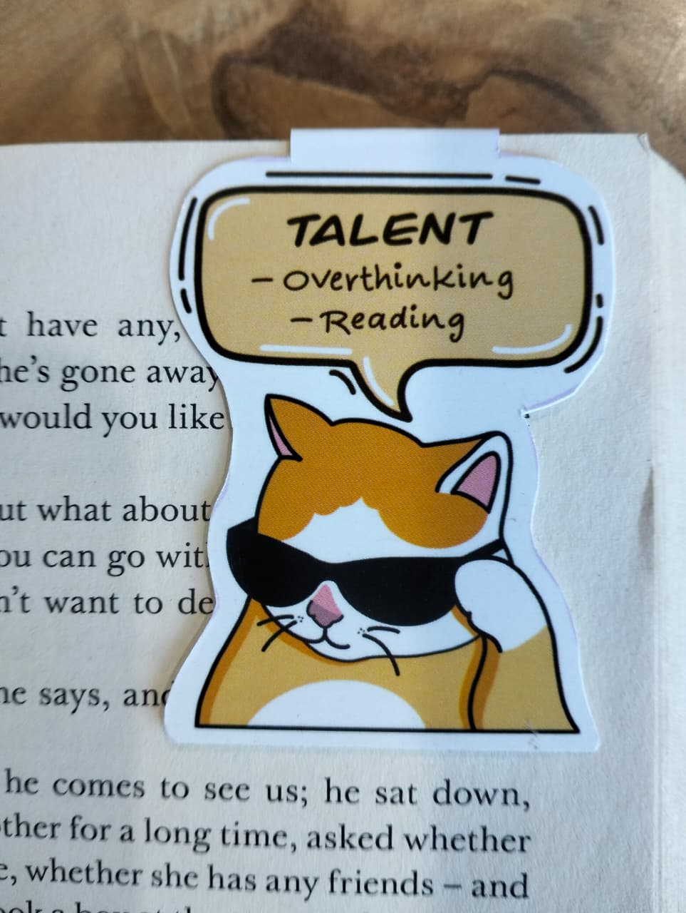 Talented Cat Magnetic Bookmark
