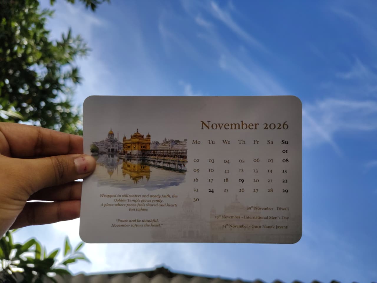 2026 Desk Calendar
